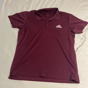 Maroon Adidas polo